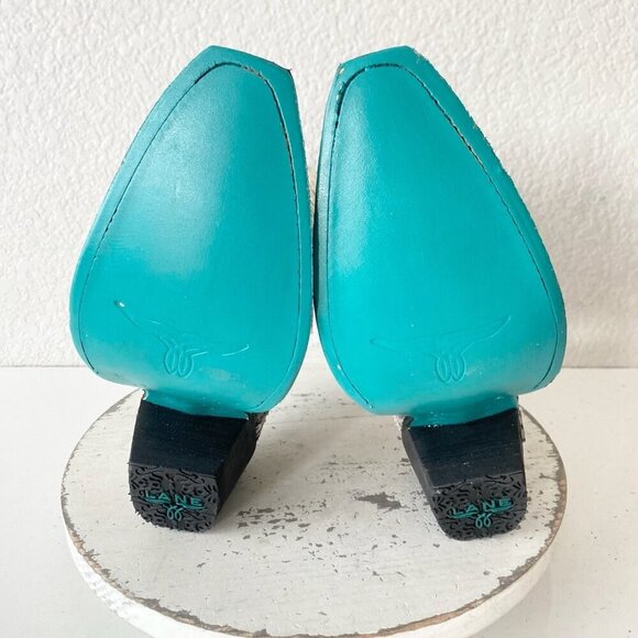 Lane VICKSON Womens Cowboy Bootie 7 SnakeSkin Black Western Cowgirl Short Boots - Picture 8 of 11